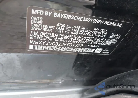 2018 BMW X2 xDrive28I из США, поврежденный, VIN WBXYJ5C32JEF81708